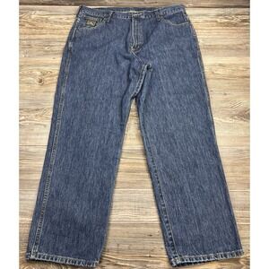 Cinch Denim Blue Jeans Green Label Cinch Up Mens 38x30 Fits 40x30 Western Cowboy